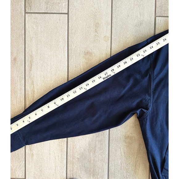 VTG Style Mens Racing Jacket With Embroidered Patches Small Retro Canvas Blue - Picture 8 of 8